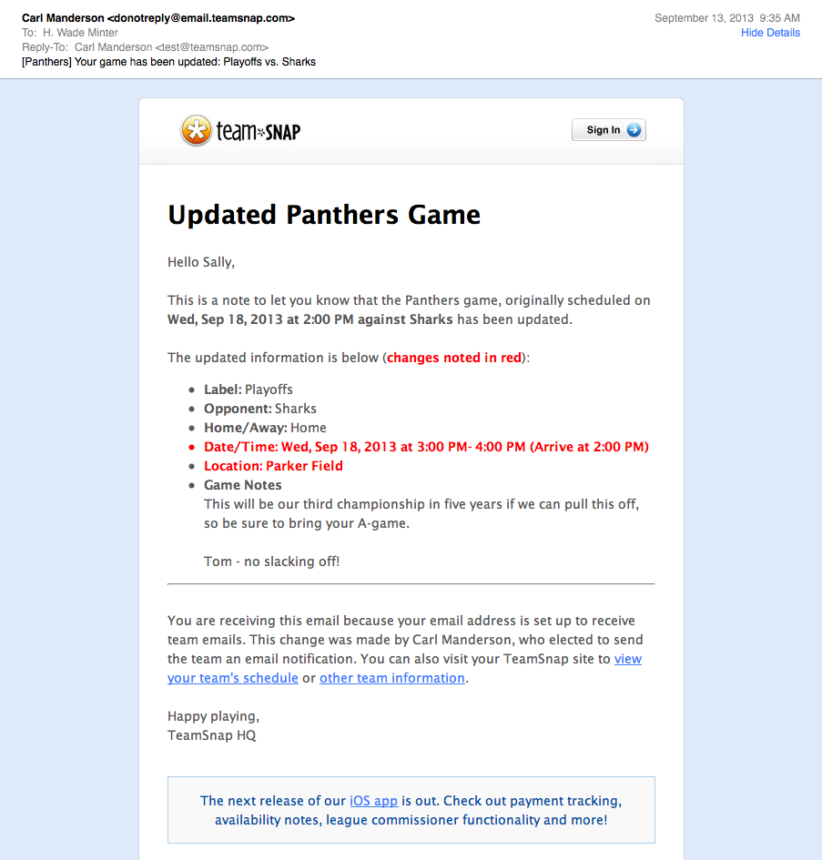 Feature Improvement Better Updated Event Reminders TeamSnap Blog TeamSnap