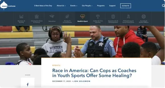 Thumbnail: Race in America: Can Cops as Coaches in Youth Sports Offer Some Healing?