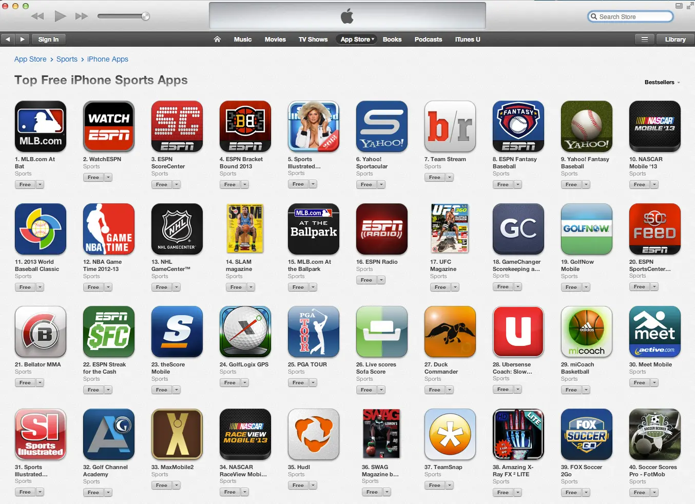 Featured image: TeamSnap Mobile App in iTunes Top 40 List