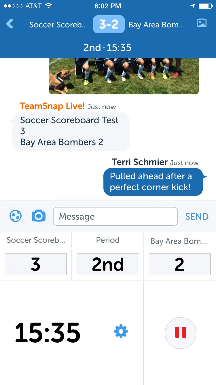 Featured image: Feature Alert: Soccer Game Clock and Period Tracking for TeamSnap Live!