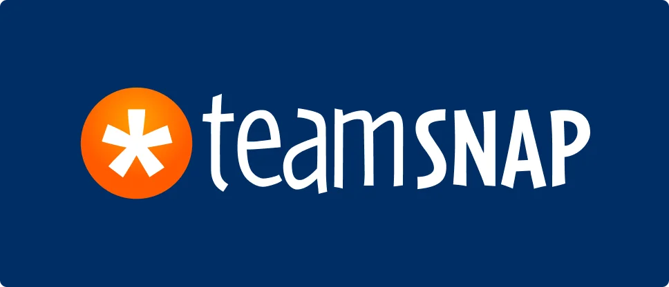 TeamSnap logo on a blue background