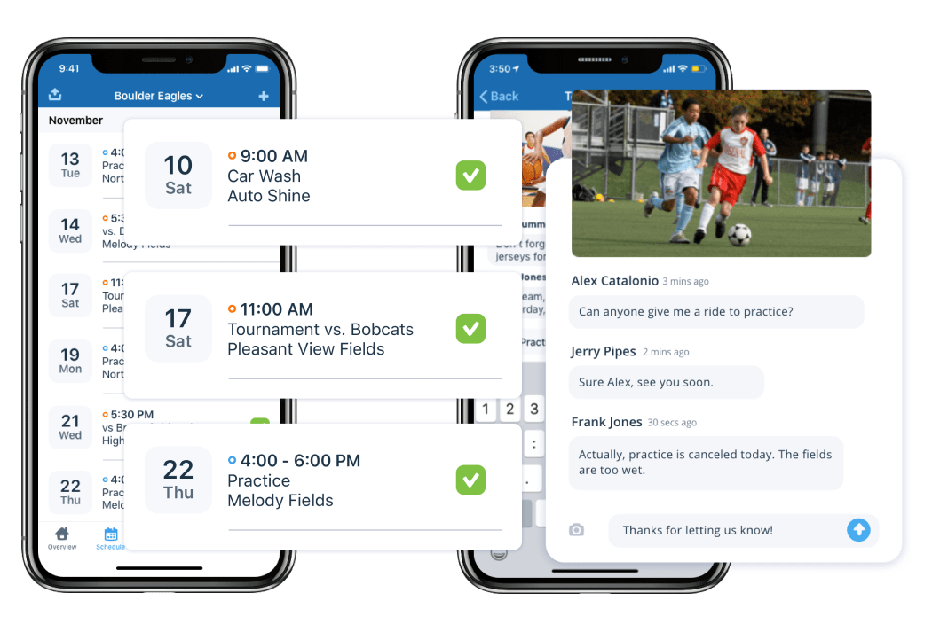 TeamSnap's #1 clubs and leagues team management app feature
