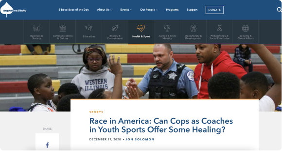 Race in America: Can Cops as Coaches in Youth Sports Offer Some Healing?