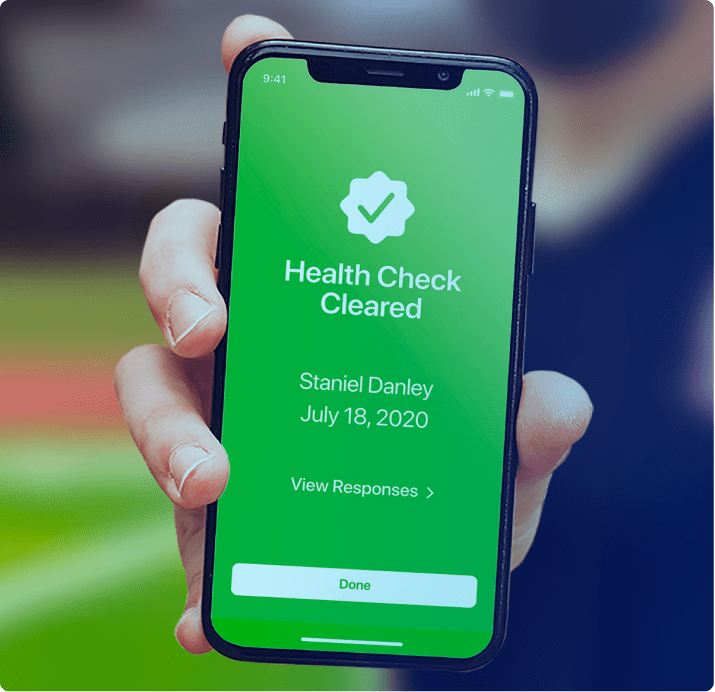 Health Check CDC guidelines for youth sports app. Easy to use.