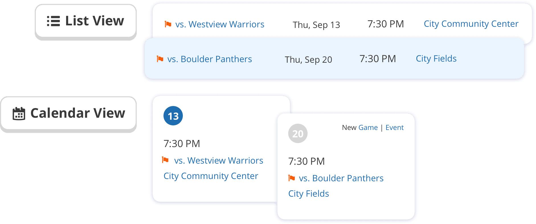 1 Sports Team Schedule Maker App TeamSnap