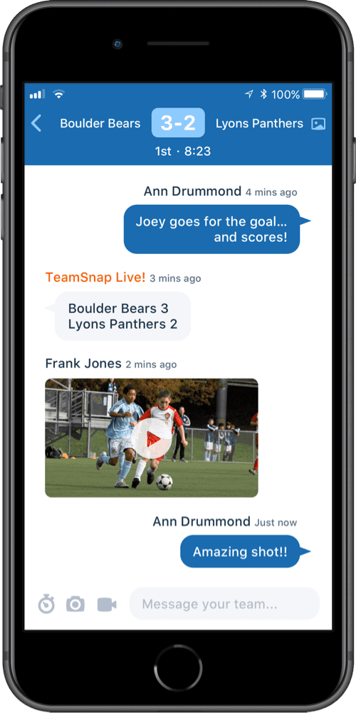 1 Sports Team Live Messaging & Chat App TeamSnap