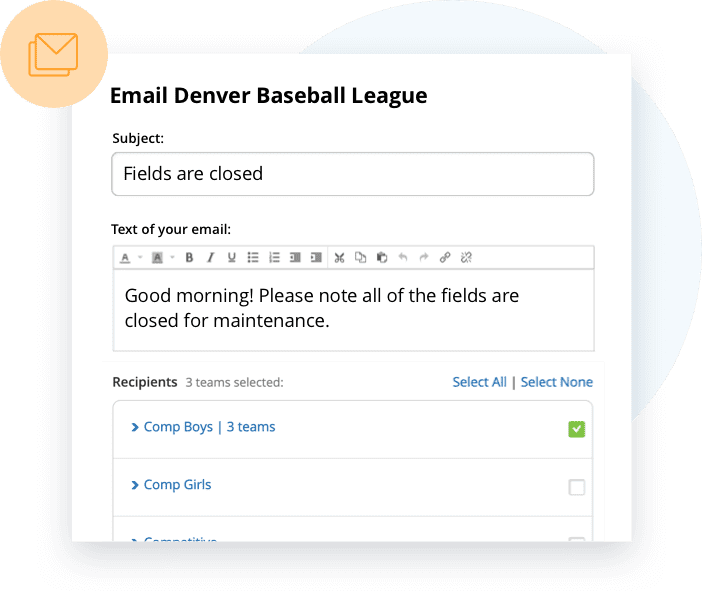 TeamSnap Club & League baseball communication tools are next level