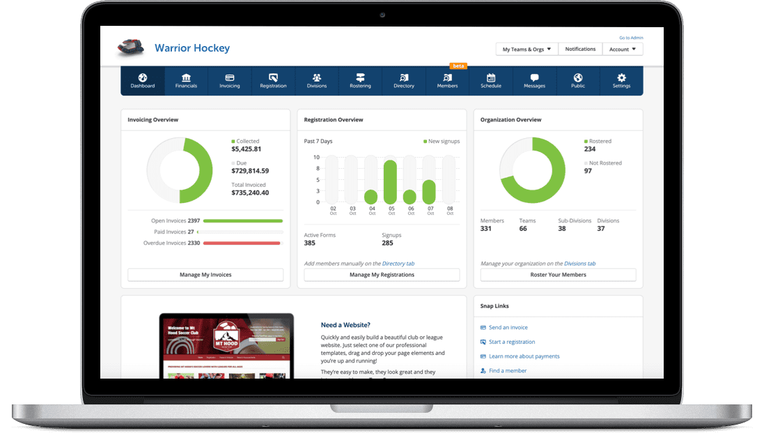 Hockey League Management Software made easy by TeamSnap
