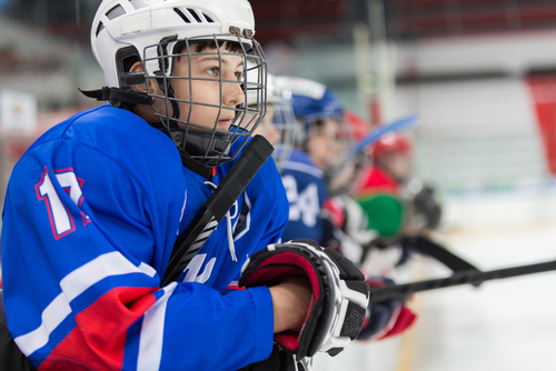 photo of a youth hockey player