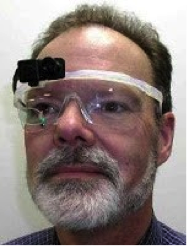 photo of a man with camera glasses