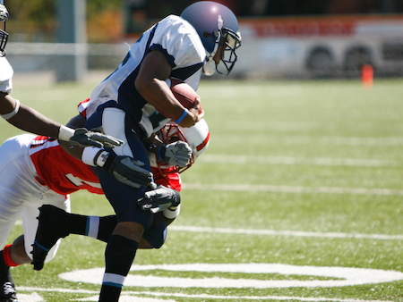 photo of a high school football game