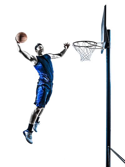 photo of a person dunking a basketball