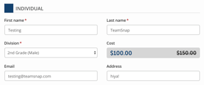 TeamSnap Online Registration